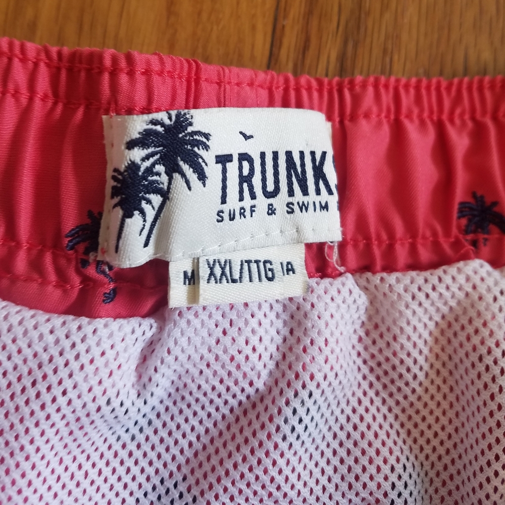 Trunks Surf & coral and navy palm tree swim trunks - Picture 3 of 5